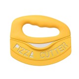 Cutit Pizza eMazing, Inox, Protectie Silicon, 15.5cm, Galben - Rotita feliat pizza, Ustensila Bucatarie, Taietor pizza