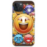 Husa personalizata pentru apple iphone 13, magsafe atasare magnetica, antisoc, emoji smiley faces