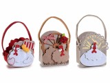 Cumpara ieftin Set 3 gentute textil 11x6.5x19 cm