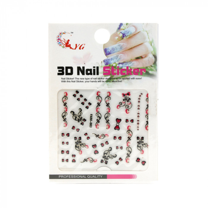 Abtibild unghii 3D, Nail Accessory FAM-003