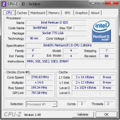 CPU Procesor PC Intel Pentium D 820 2.8Ghz/2MB/800mhz socket 775 upgrade P4 dual