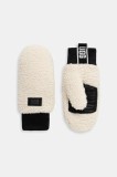 UGG mănuși femei, culoarea bej, 101099