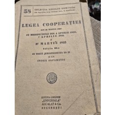 Legea Cooperatiei din 28 martie 1929