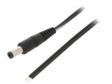 Cablu Alimentare DC 5,5/2,1 Negru 0,5m