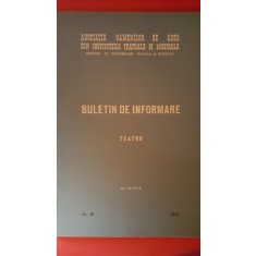 Buletin de informare TEATRU nr. 18-Uz intern 1970