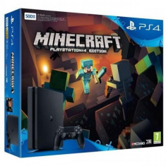 Consola PlayStation 4 Slim 500 GB + joc Minecraft PS4 foto