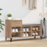 vidaXL Dulap pentru pantofi cu raft stejar artizanal 102 x 36 x 60 cm