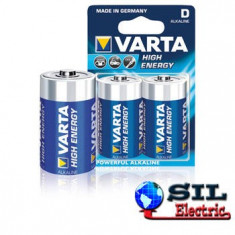 Baterie alcalina R20 (D) 2 buc/blister High Energy Varta foto