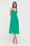 Cumpara ieftin Morgan rochie culoarea verde, maxi, evazati