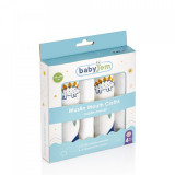 Cumpara ieftin Set 4 prosopele din muselina 25x29 cm BabyJem (Model: White)