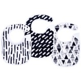 Tiny Twinkle Kaffle Set bavețică Black &amp; White 3 buc