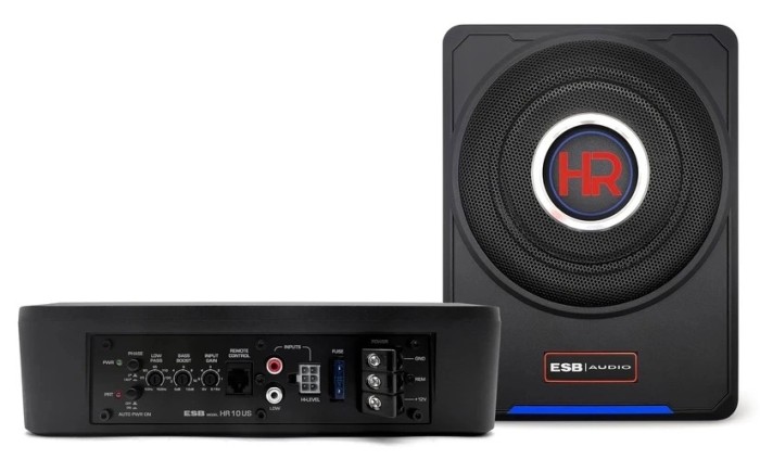 Subwoofer auto activ ESB HR 10 US, 130W RMS