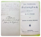 G460-Editie veche- carte de Imnuri si rugaciuni crestine anii sfarsit de 1880 semnata 1898 posibil protestanta stare foarte buna, coperta groasa.