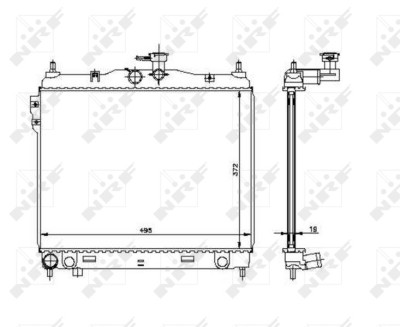 NRF 53361 Radiator, racire motor foto