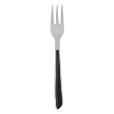 Furculiță Inox, Tac&acirc;muri Negre, M&acirc;ner Negru, 14cm
