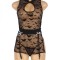 Eross babydoll Bat Pattern XS/S Black