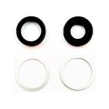 Geam Camera Spate cu Rama Apple iPhone 12 Mini Alb / White Original
