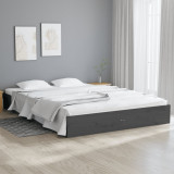 Cadru de pat, gri, 120x200 cm, lemn masiv, vidaXL