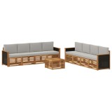 vidaXL Seturi de canapele cu pernă 9 pcs Lemn Solid de Acacia 3384162