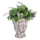 Cumpara ieftin Vaza ceramica cu plante artificiale verzi mov 18 x 14 x 38 cm