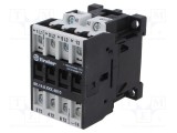 Contactor 4-polar NO x3 24VAC 10A FINDER pentru şină DIN 6K