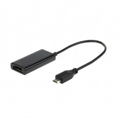 CABLU video GEMBIRD adaptor Micro-USB (T) la HDMI (M) 16cm rezolutie maxima Full HD (1920 x 1080) la 60Hz conecteaza smartphone cu mufa 5-pin MHL la T foto