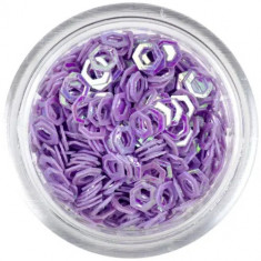 Confetti decorativ - hexagoane violet deschis