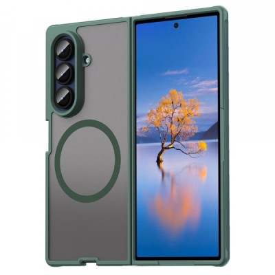 Husa MagSafe pentru Samsung Galaxy Z Fold7 F966, Techsuit, HaloFrost II, Verde foto