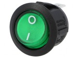 Rocker Switch SPST 10A 250VAC cu Neon Verde 230V