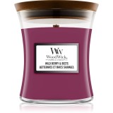 Woodwick Wild Berry &amp; Beets lum&acirc;nare parfumată cu fitil din lemn 275 g