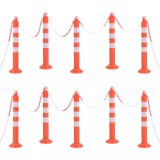 Gossi borna de control trafic cu lan&Aring;&pound;, 10 buc., 75 cm, pe