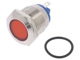 Lampă LED Control Roșie 24V 24VAC &Oslash;19mm Alamă