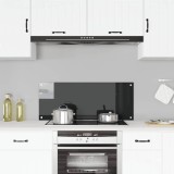 vidaXL Panou antistropi de bucătărie, negru 100x40cm sticlă securizată