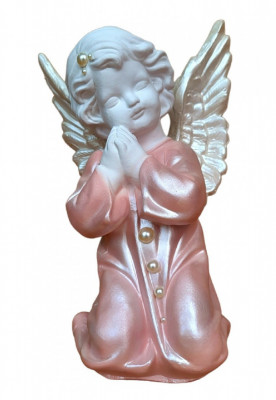 Statueta decorativa, Inger, Roz, 29 cm, DVAN0032-2G foto