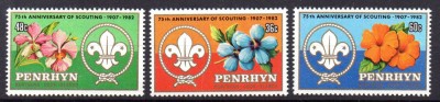 PENRHYN 1983, Flora, serie neuzata, MNH foto
