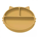 Farfurie compartimentata din silicon Kitty, 6 luni+, Honey, Appekids