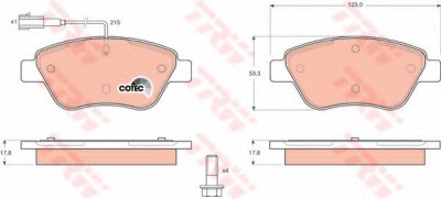 Set placute frana,frana disc PEUGEOT BIPPER (AA) (2008 - 2016) TRW GDB1482 foto