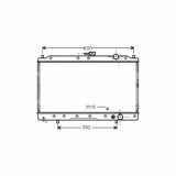 Radiator racire Mitsubishi Galant (E30), 02.1988-01.1993 Motor 1, 8 Td 55kw Diesel, tip climatizare Cu/fara AC, cutie Manuala, dimensiune 665x375x27m