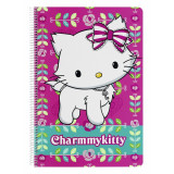 Caiet cu spira A4-80 de file colectia Charmmy Kitty Flowers 2, Jad