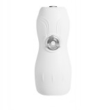 Masturbator Carl White ergonomic, TPE/ABS, manson detasabil, 10 moduri vibratii, sunete senzuale, USB reincarcabil