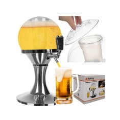 Dozator pentru bere, 3.5 litri, recipient pentru gheata, 44 x 24 cm, argintiu foto