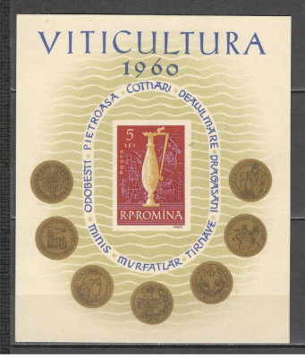 Romania.1960 Viticultura-Bl. DR.106 foto