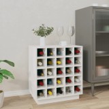 vidaXL Dulap de vinuri, alb, 55,5x34x61 cm, lemn masiv de pin