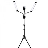 Cumpara ieftin Lampa LED 2 brate, studio, salon lumina rece/calda, trepied si suport -NEW