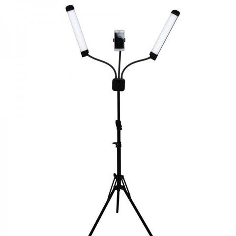 Lampa LED 2 brate, studio, salon lumina rece/calda, trepied si suport -NEW