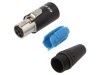 Conector XLR Mini Mama 5 Pini Aurit REAN RT5FC-B, Montaj Cablu, Aliaj Zinc, Negru, 500V 5A