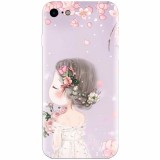 Husa silicon pentru Apple Iphone 8, Girl 001