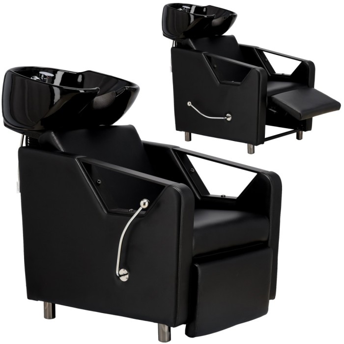 Scafa coafor Hex pentru salonul de coafură și frizerie cu bol ceramic mobil armătură baterie si cască