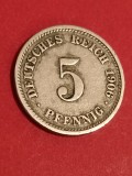 5 pfennig 1906 D, stare aUNC [poze]. Discount conform descriere [10 - 20 %. Vezi descrierea.].