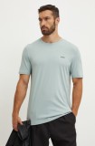 HUGO tricou din bumbac barbati, culoarea gri, neted, 50466158